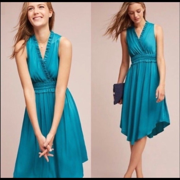 Anthropologie Dresses & Skirts - Anthro Maeve Teal Midi Dress